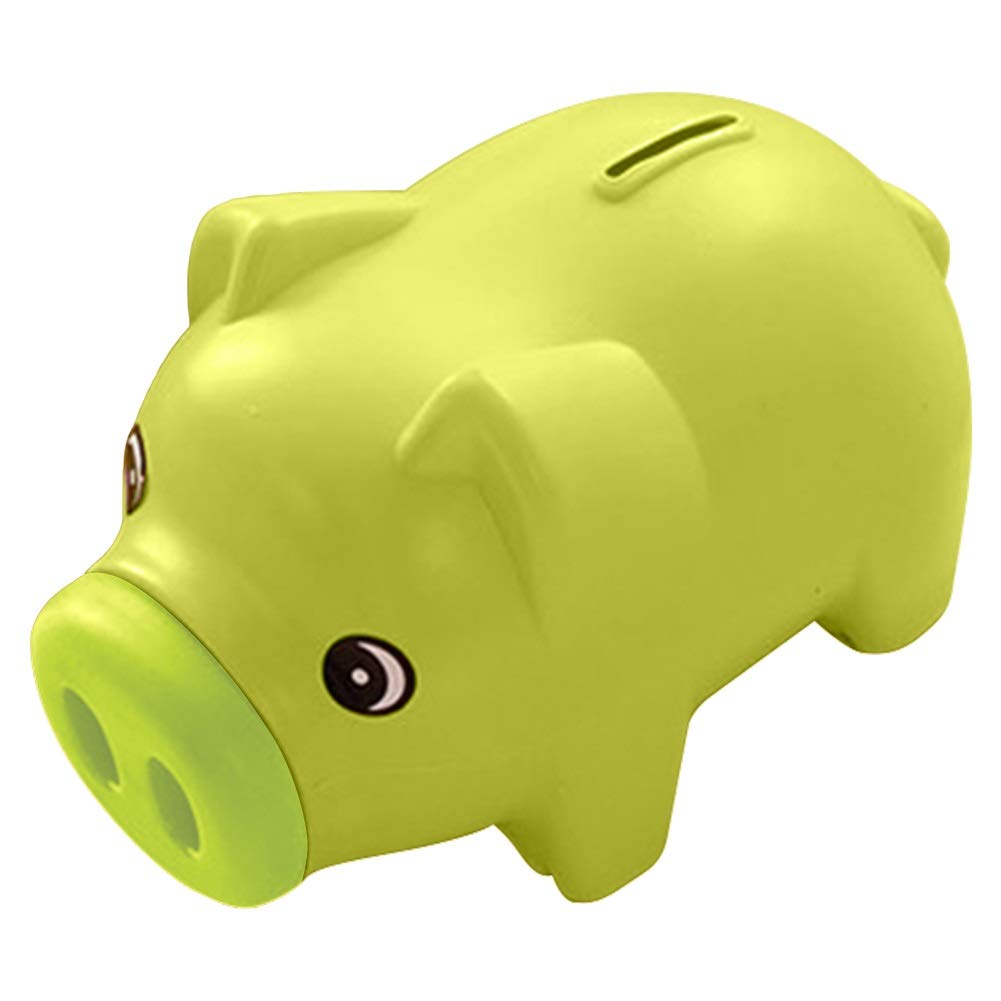 Cartoon Pig Shaped Money Box - Cute Piggy Bank for Kids, Children's Coin Saving Bank, Birthday Gift & Home Decor (Green) - Perfect for Teaching Kids Money Management & Bedroom Decor