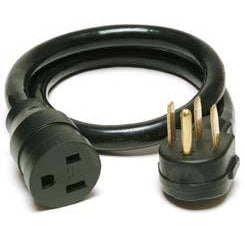8/3 Power Adapter with S21 Plug and 1252 Receptacle - 4ft Heavy Duty Extension Cord for Industrial Equipment, Power Tools and Workshop Use (83PA4)