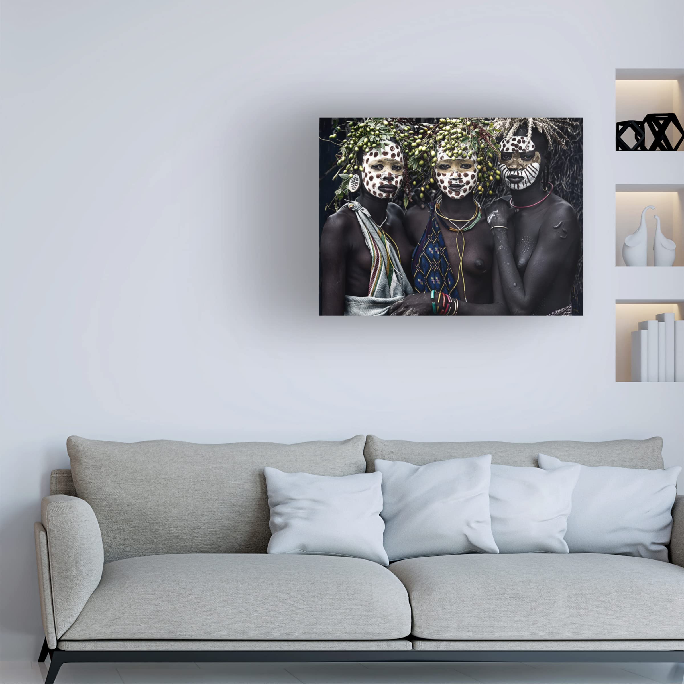 Trademark Fine Art 'Group Of Traditional Women' Canvas Print by Joxe Inazio Kuesta - Elegant Wall Decor for Living Room, Bedroom & Office