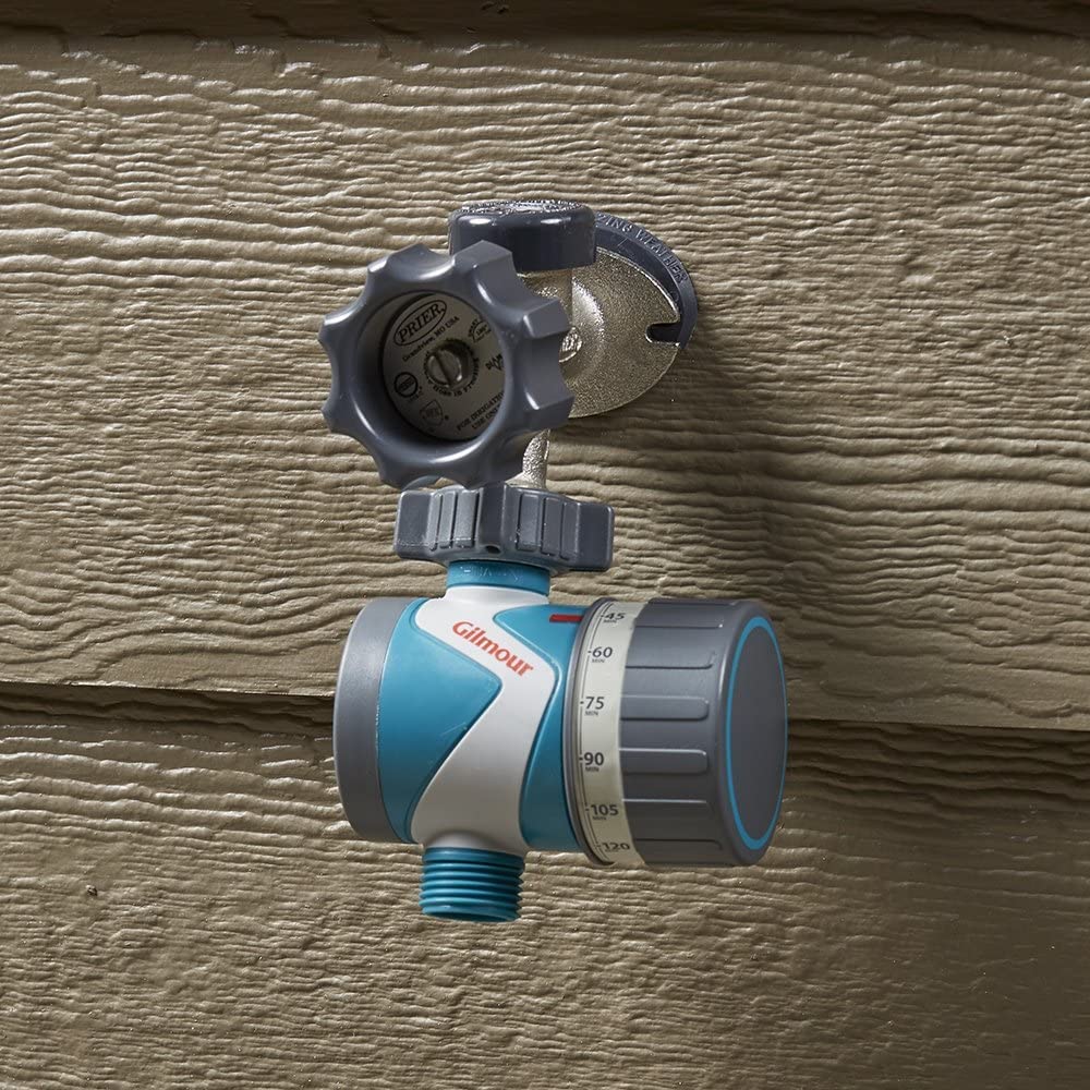 Gilmour 1-Zone Programmable Mechanical Sprinkler Timer - Automatic Watering System for Lawns & Gardens