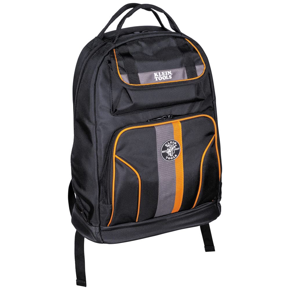 Klein Tools Tradesman Pro™ Tool Gear Backpack - Heavy Duty Electrician Work Backpack with Multiple Pockets for Construction Tools & Equipment - Perfect for Electricians, Contractors and DIY Home Improvement Projects