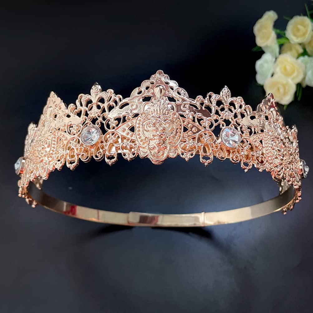 Handcrafted Rhinestone Tiara Crown - Elegant Bridal Hair Accessory for Weddings, Prom & Special Events | Zinc Alloy Hair Ornament with Delicate Design