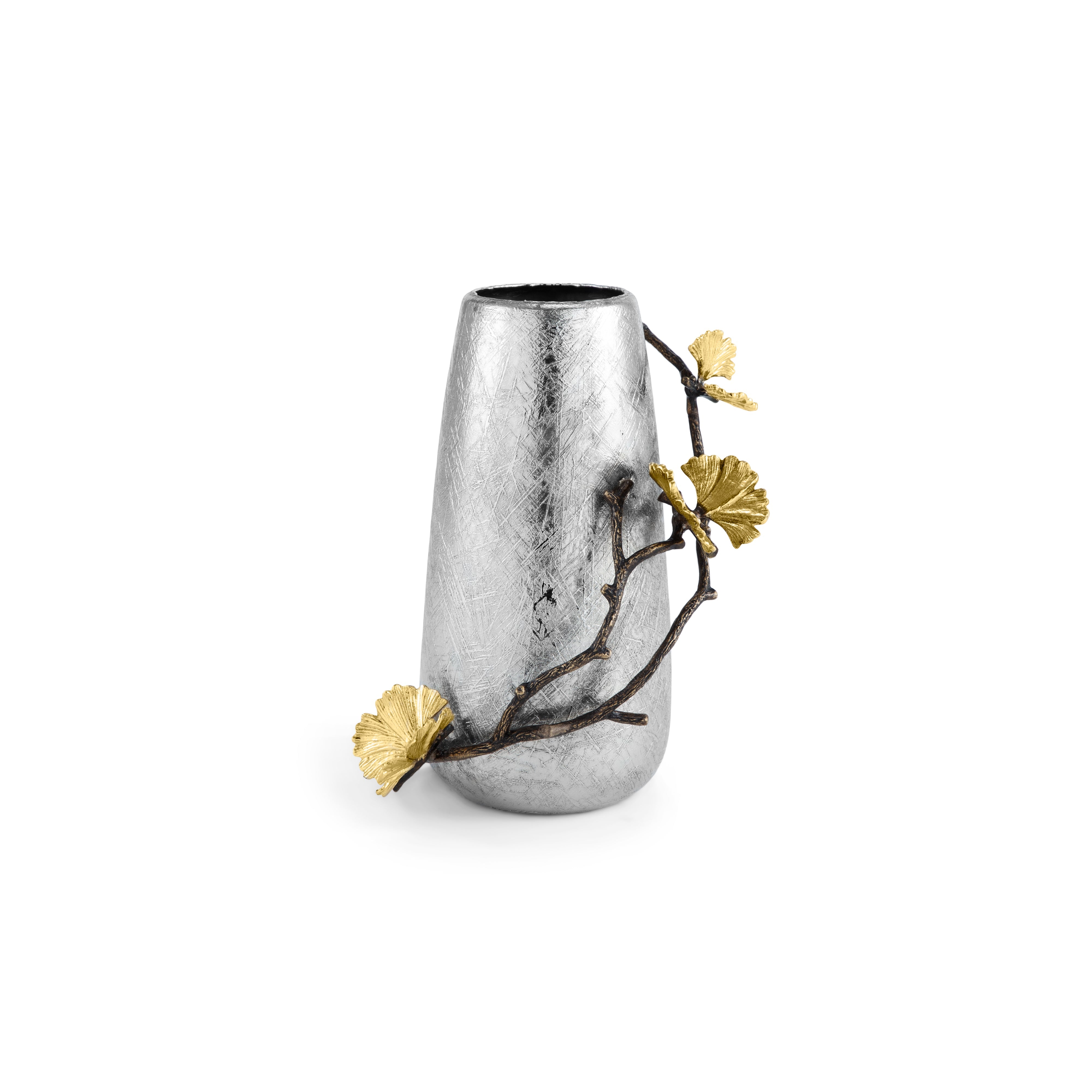 Elegant Butterfly Ginkgo Vase - Handmade Ceramic Flower Vase for Home Decor, Wedding Centerpiece & Gift Idea - Perfect for Living Room, Dining Table & Office Desk Decoration