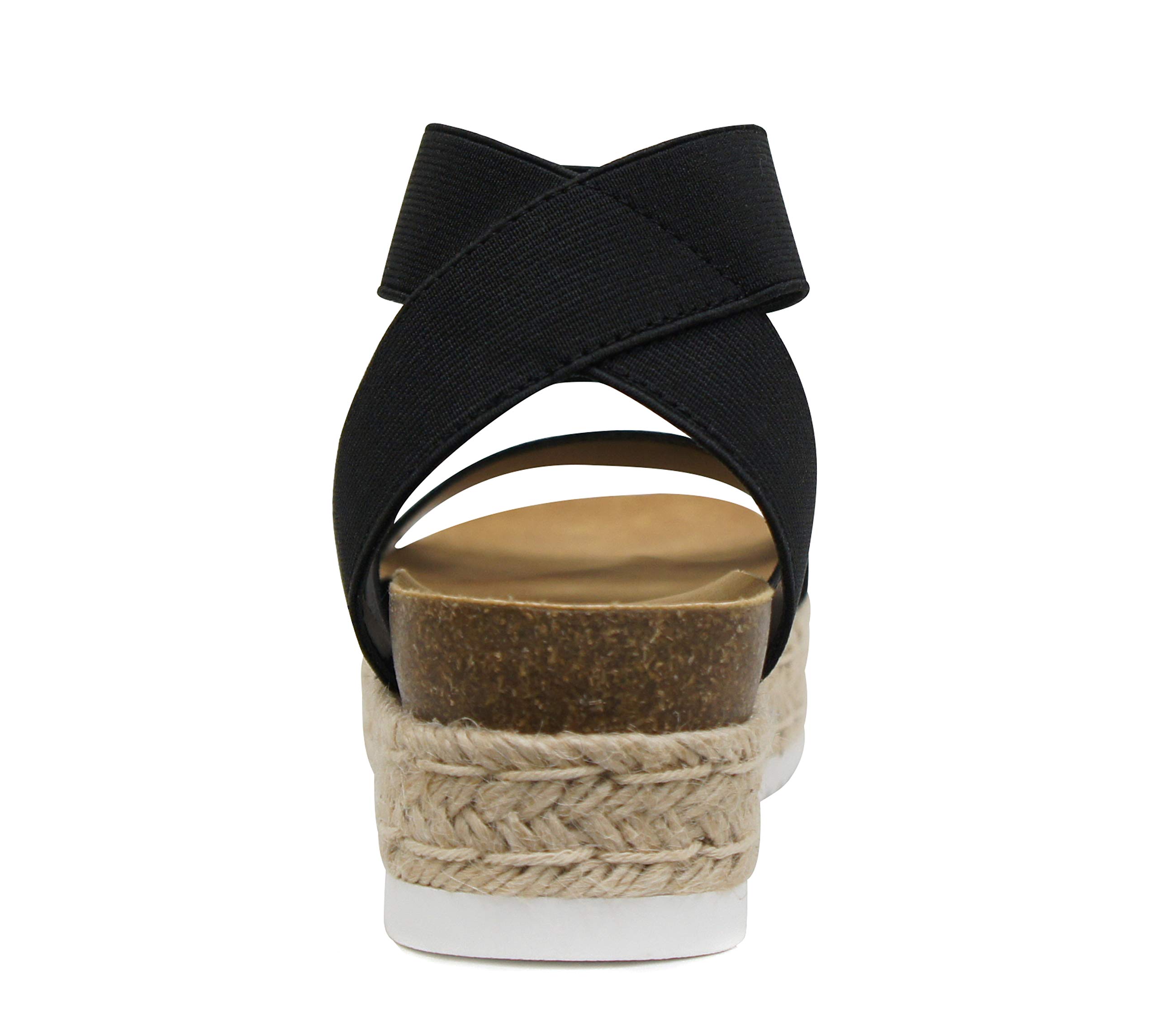 Slip On Espadrille Platform Wedge Sandals with Elastic Ankle Strap - Comfortable Summer Casual Shoes for Women | Perfect for Beach, Vacation & Daily Wear