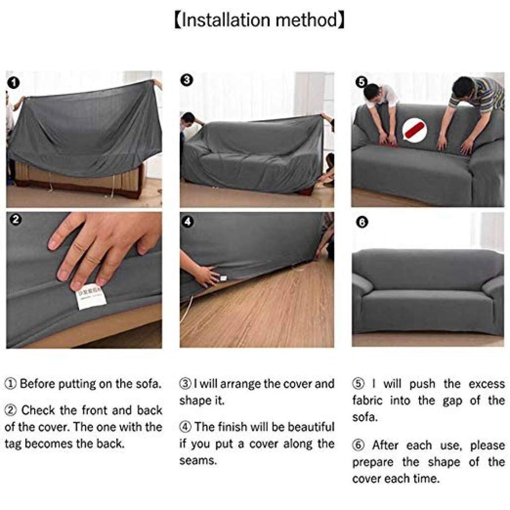1PC Navy Blue Elastic Anti-Dust Sofa Cover - Stretchable L-Shape Sectional Couch Slipcover for Living Room, Home Decor & Pet Protection