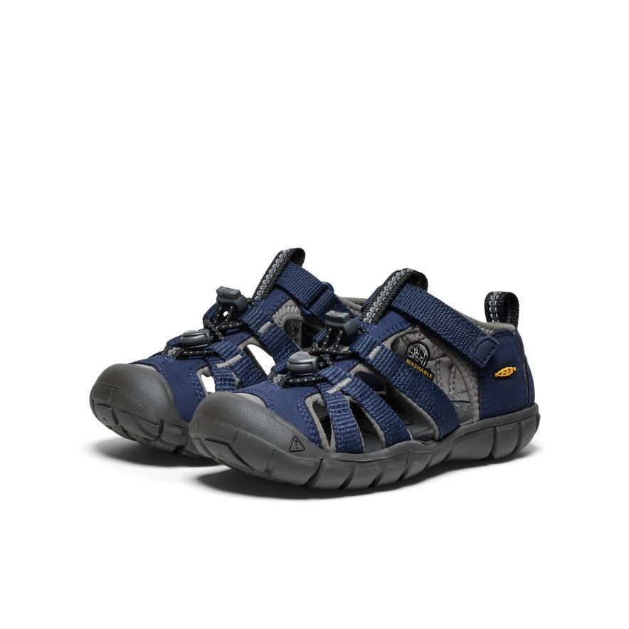 Little Kids' Seacamp II CNX Water Shoes | Navy Blue Drizzle Color | Non-Slip Aqua Socks for Beach, Pool & Water Play