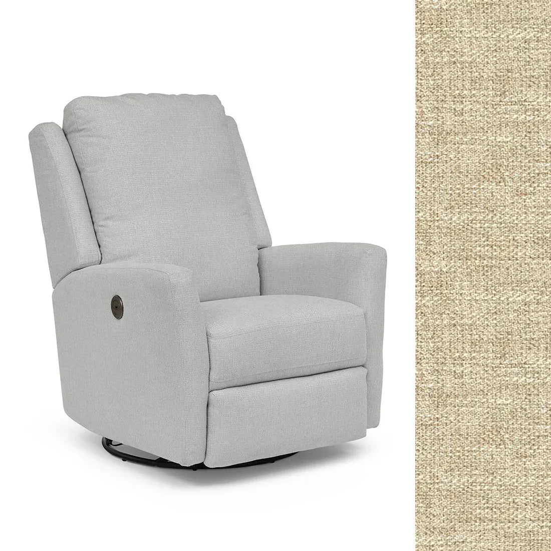 Best Heatherly Power Swivel Glider Recliner Chair - Ergonomic Comfort for Living Room, Nursery & Home Theater - Adjustable Electric Massage Chair with USB Ports