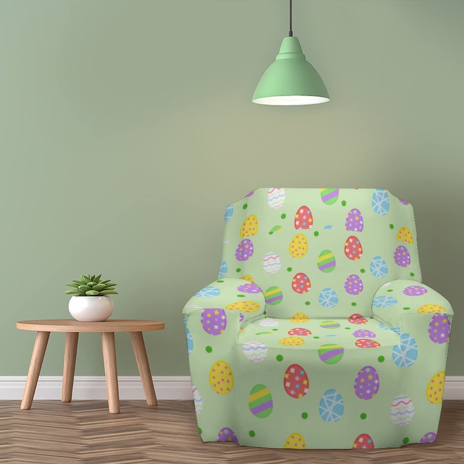 Elastic Graffiti Stamp Sofa Cover - Soft, Comfortable & High-Stretch Universal Furniture Protector for Single Cushioned Sofa - Perfect for Easter Decor, Living Room Upgrade & Pet Protection