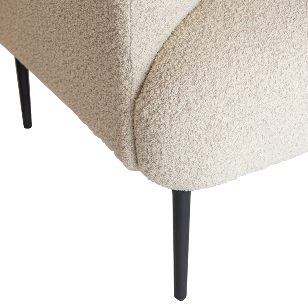 Cuic 3-Seater Sofa - Modern Monochromatic Upholstered Couch for Living Room, Lounge & Office - Comfortable Fabric Sectional Sofa for Home Decor