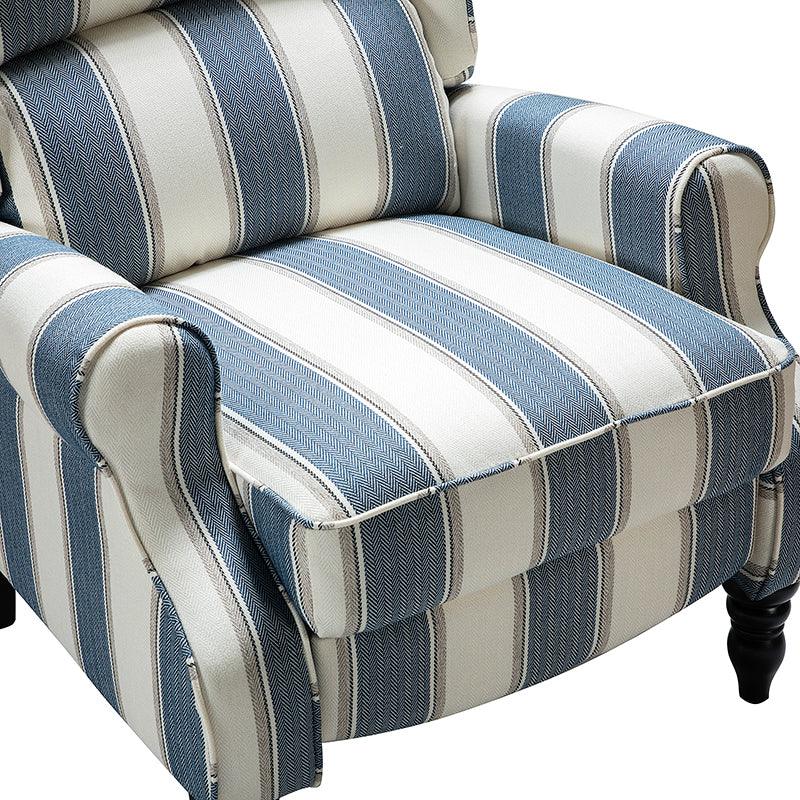 Erdeni Upholstered Manual Wingback Recliner Chair - Comfortable Living Room Armchair with Smooth Reclining Mechanism - Perfect for Home Theater, Reading Nook & Relaxation