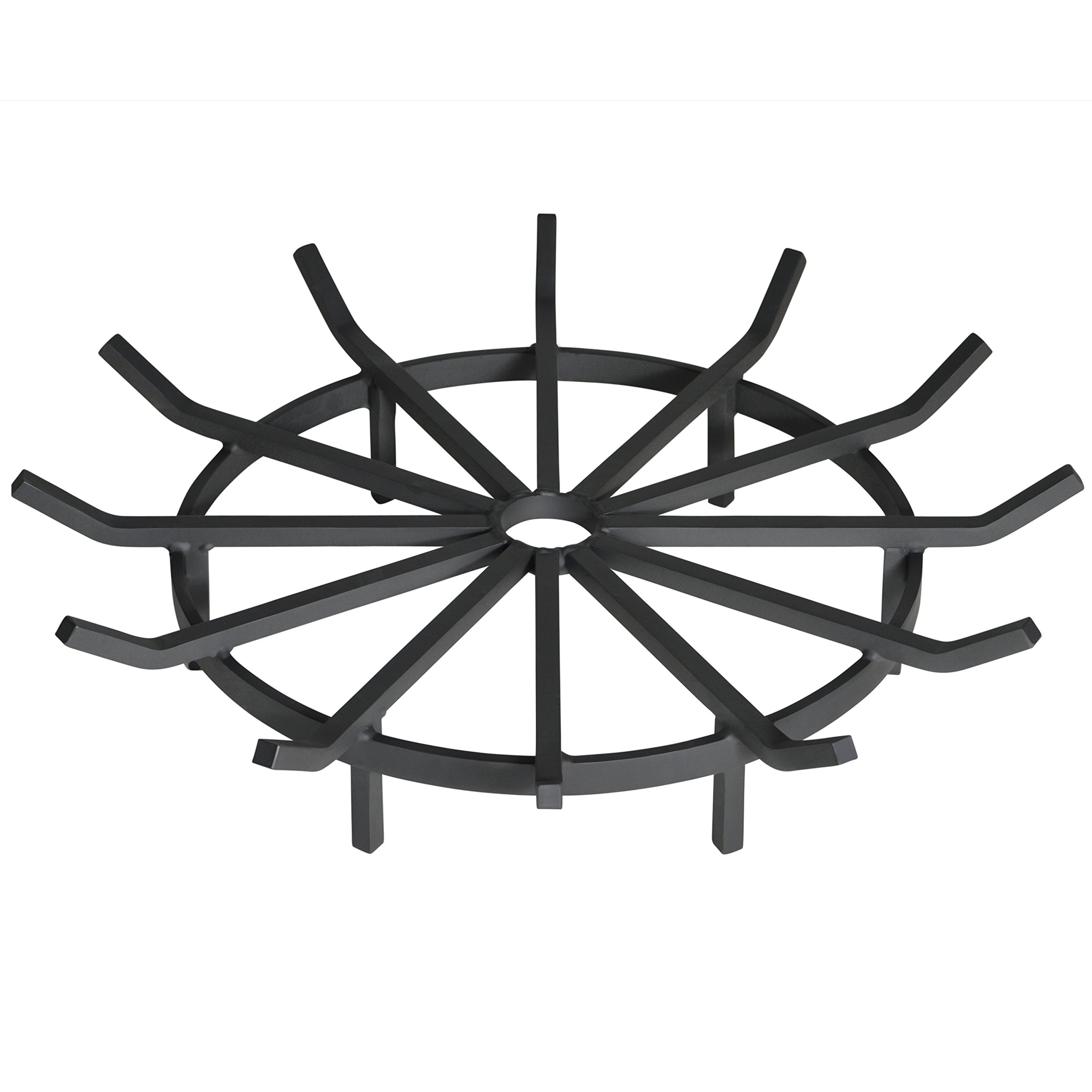Heavy Duty 28-Inch Firewood Grate for Fire Pit - USA Made Wagon Wheel Design - Perfect for Camping, Backyard Bonfires & Outdoor Heating