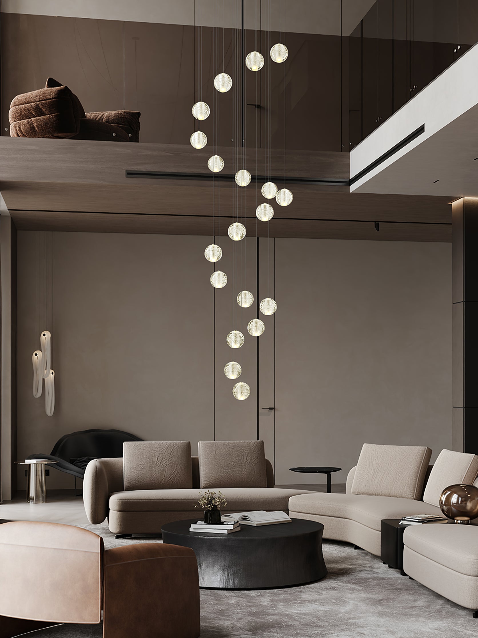 Elegant Ball Crystal Pendant Light - Modern Chandelier for Dining Room, Bedroom & Living Room Decor - Dimmable LED Hanging Light Fixture