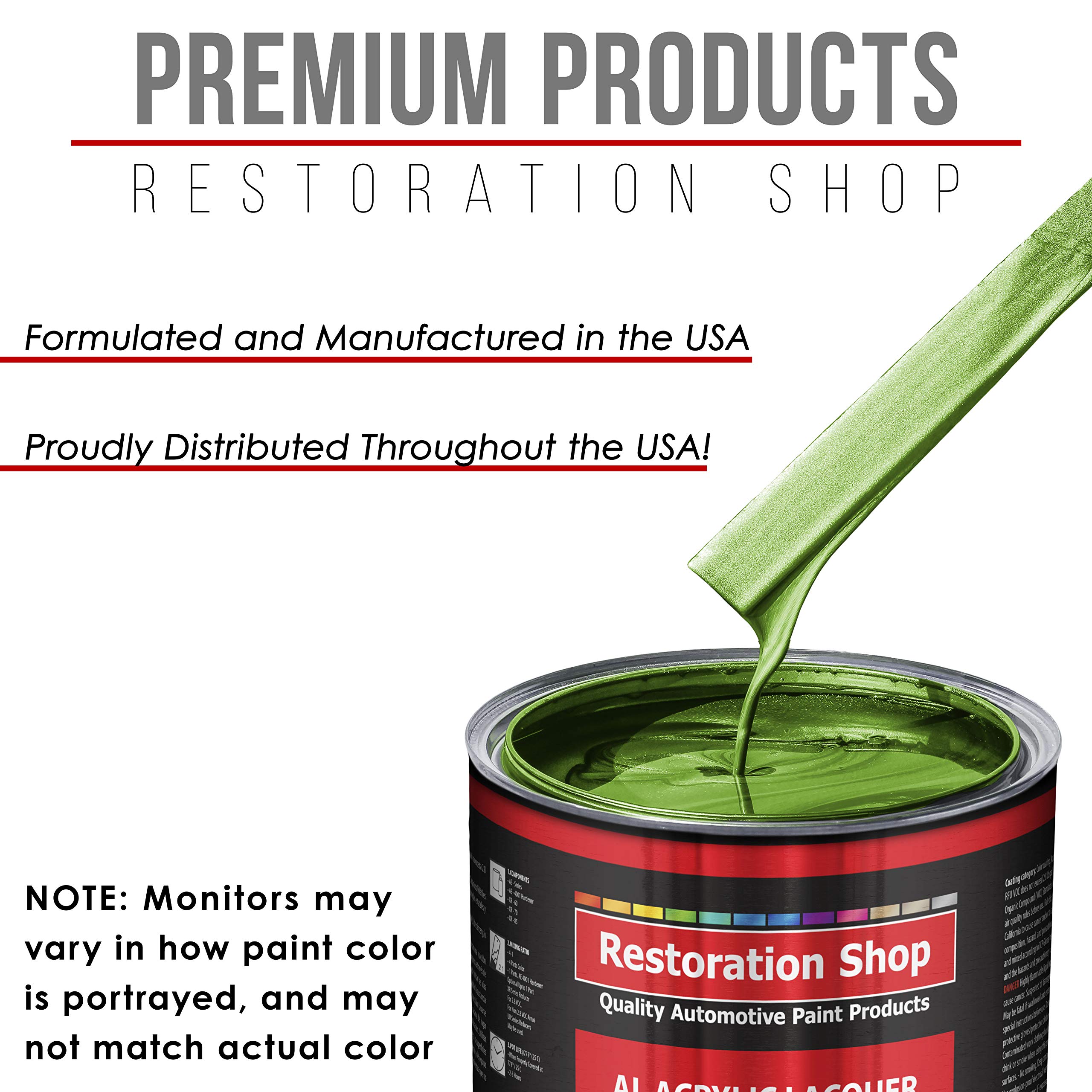 Synergy Green Metallic Acrylic Lacquer Auto Paint - 1 Quart Professional Gloss Finish for Cars, Trucks, Guitars & Furniture - Perfect for Automotive Restoration & DIY Refinishing Projects