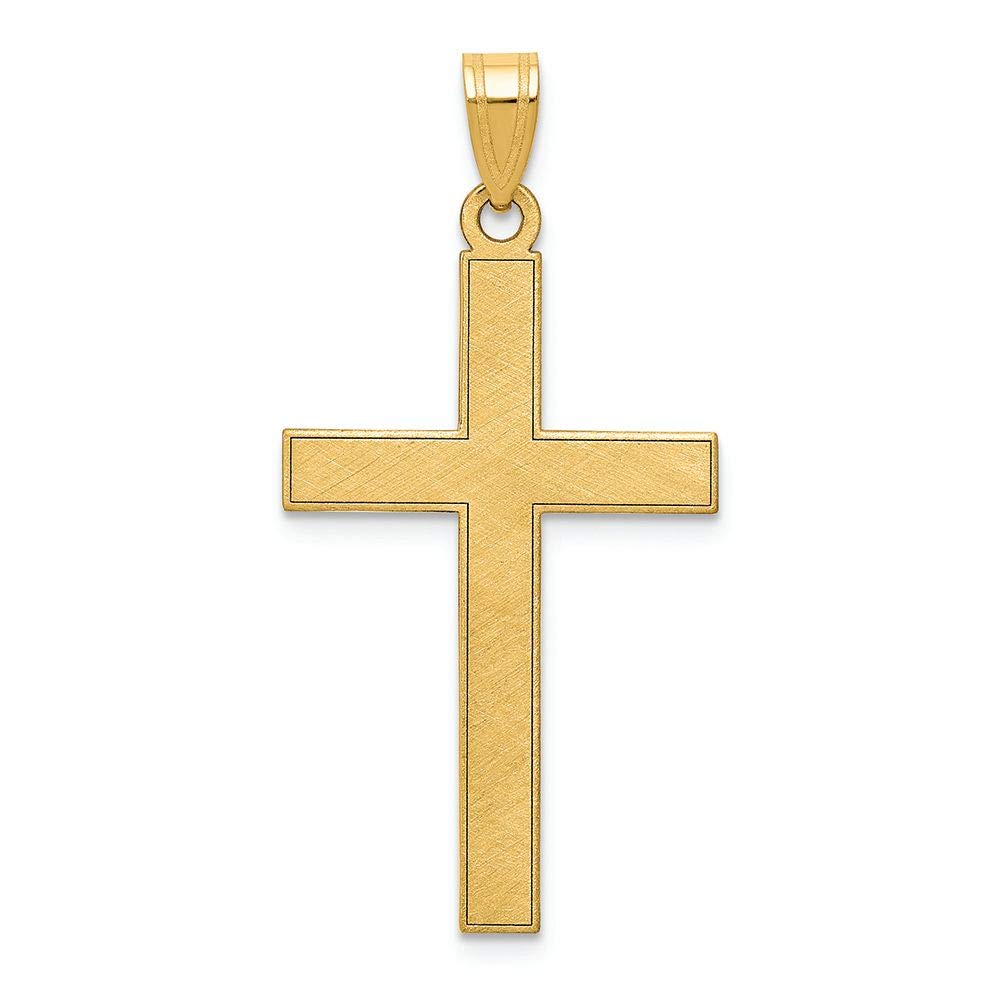FJC Finejewelers 14k Yellow Gold Florentine Cross Charm Pendant - Elegant Religious Jewelry for Necklace, Bracelet & Gift Giving
