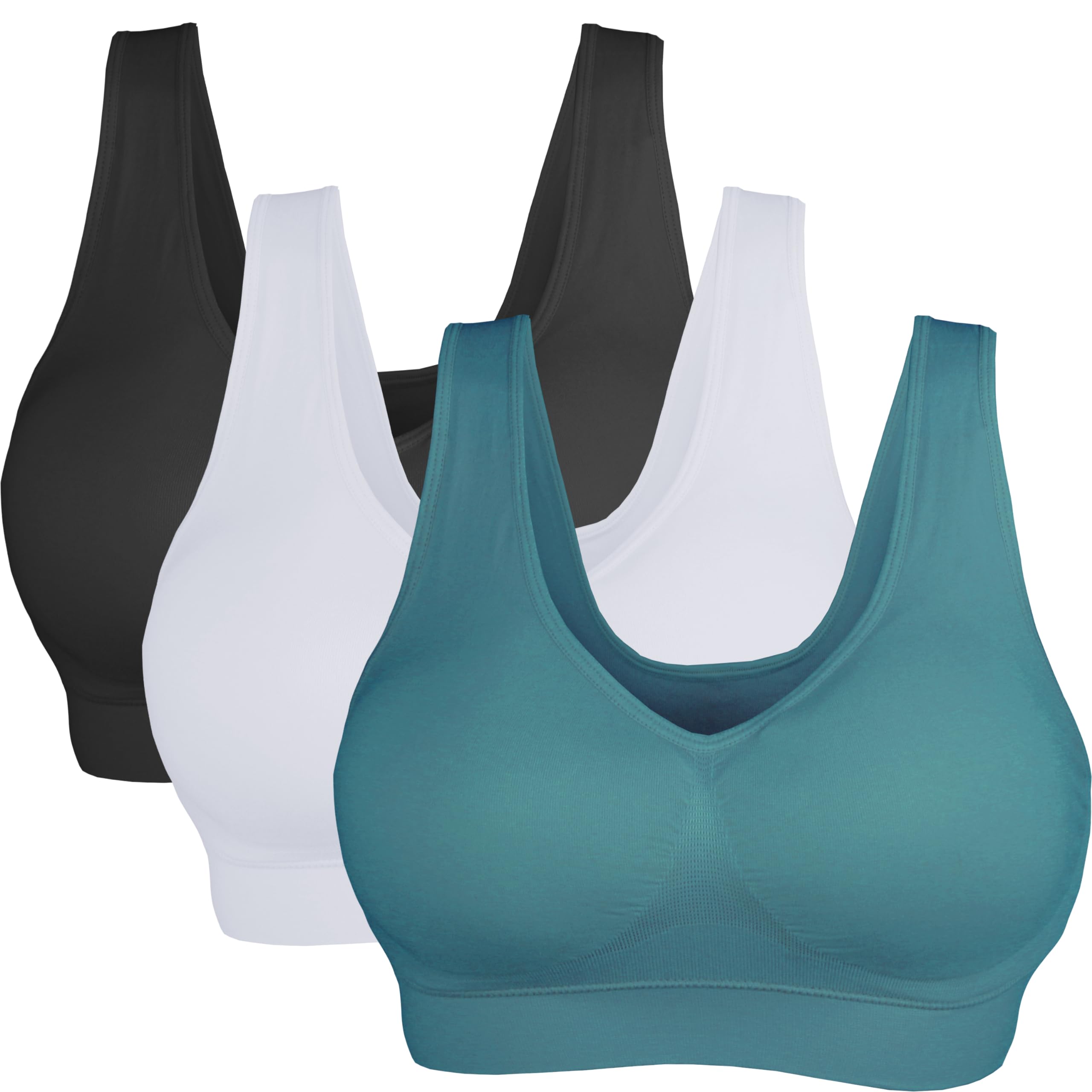AKAMC Women's Wireless Sports Bra - Post-Surgery Support Bra for Yoga, Running & Gym Workouts - Comfortable & Breathable Activewear for Fitness & Daily Wear