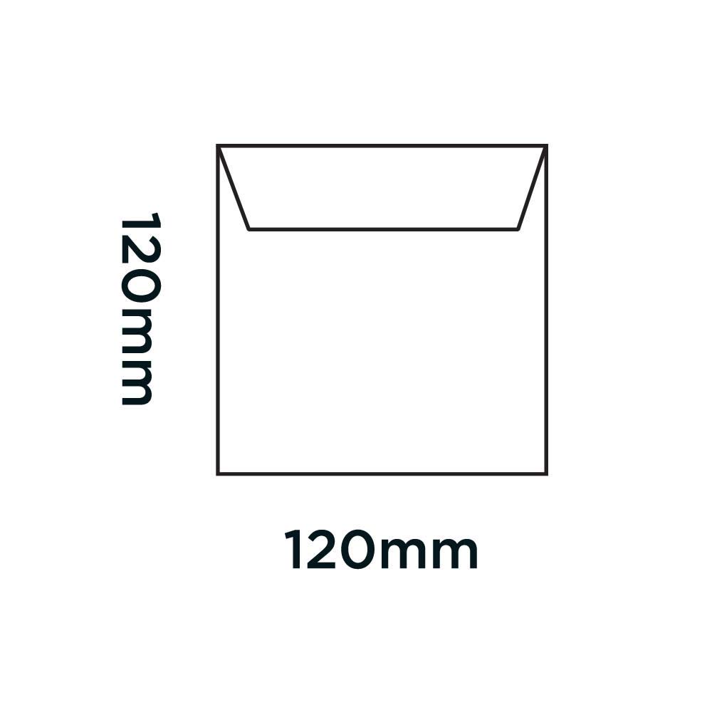 Purely Everyday 120x120mm 100 GSM Square Self-Sealing White Envelopes (0120SQ) - Pack of 500 - Perfect for Mailing Invitations, Business Correspondence & Small Documents