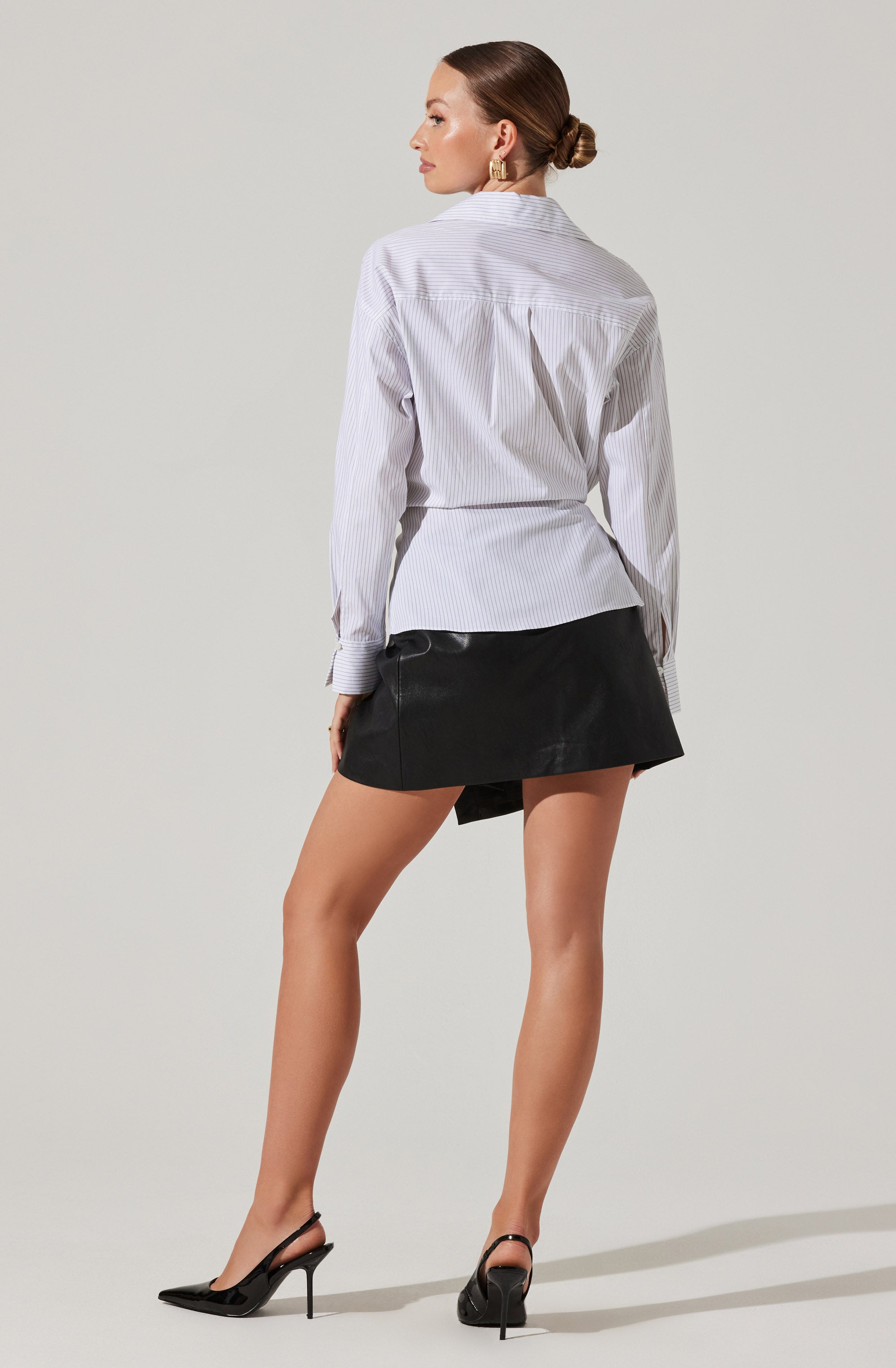 Flykra Women's Asymmetrical Wrap Shirt - Stylish Long Sleeve Blouse for Work & Casual Wear | Perfect for Office, Date Night & Everyday Outfits