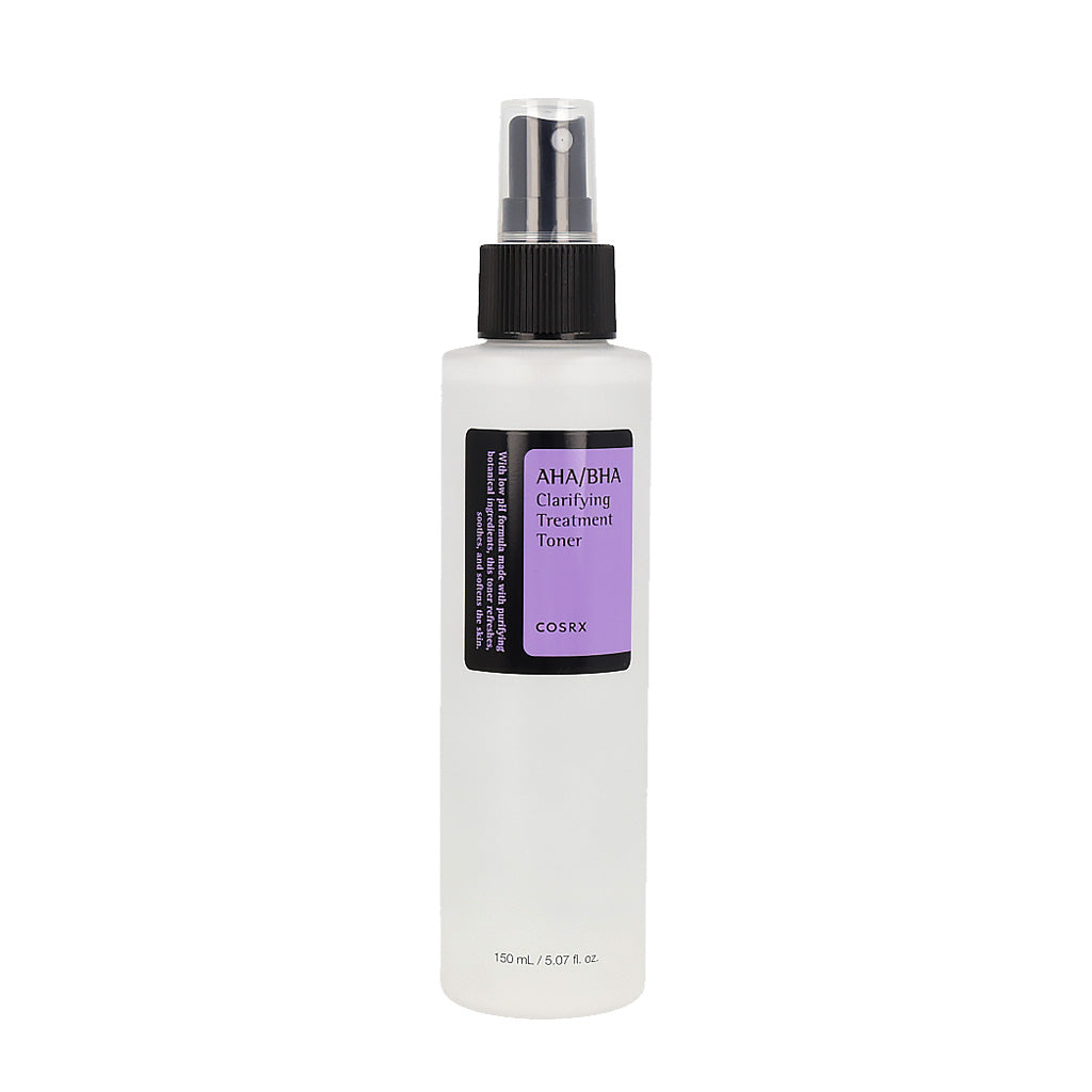 COSRX AHA/BHA Clarifying Treatment Toner 150ml - Korean Exfoliating Facial Toner for Acne & Blackheads - Hydrating & Pore Minimizing for Glowing Skin - Perfect for Daily Skincare Routine & Post-Cleansing Treatment