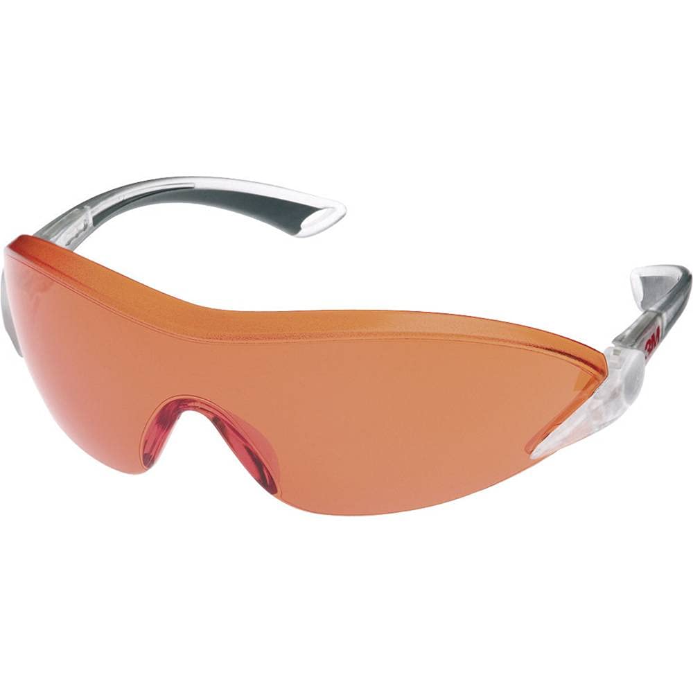 3M 2846 Ultimate Comfort Safety Glasses - PC Lens, Orange, Anti-Reflective & Anti-Eye Strain for Construction, Lab Work & DIY Projects