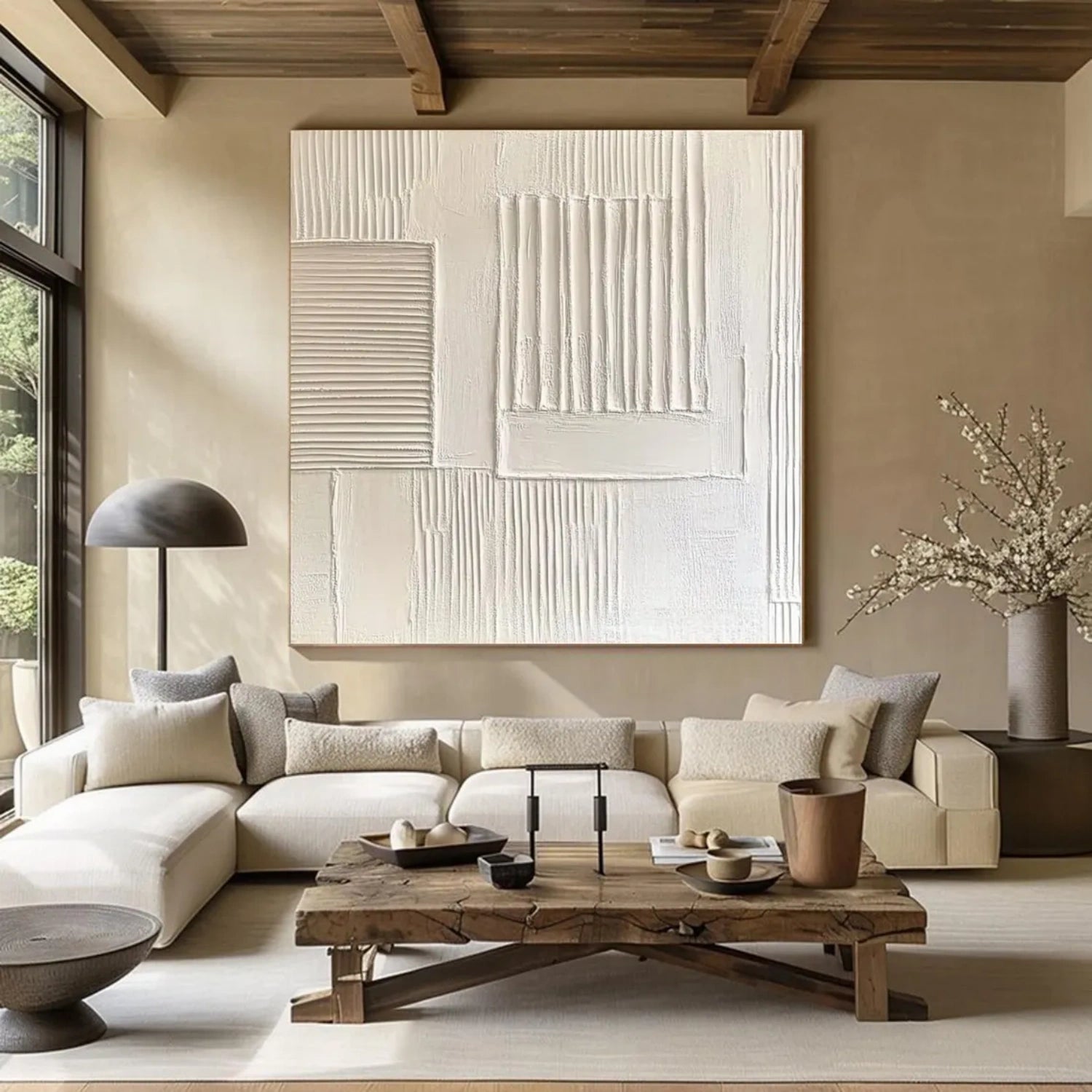 Beige & Brown Abstract Wall Art Print #BB128 - Modern Home Decor for Living Room, Bedroom & Office