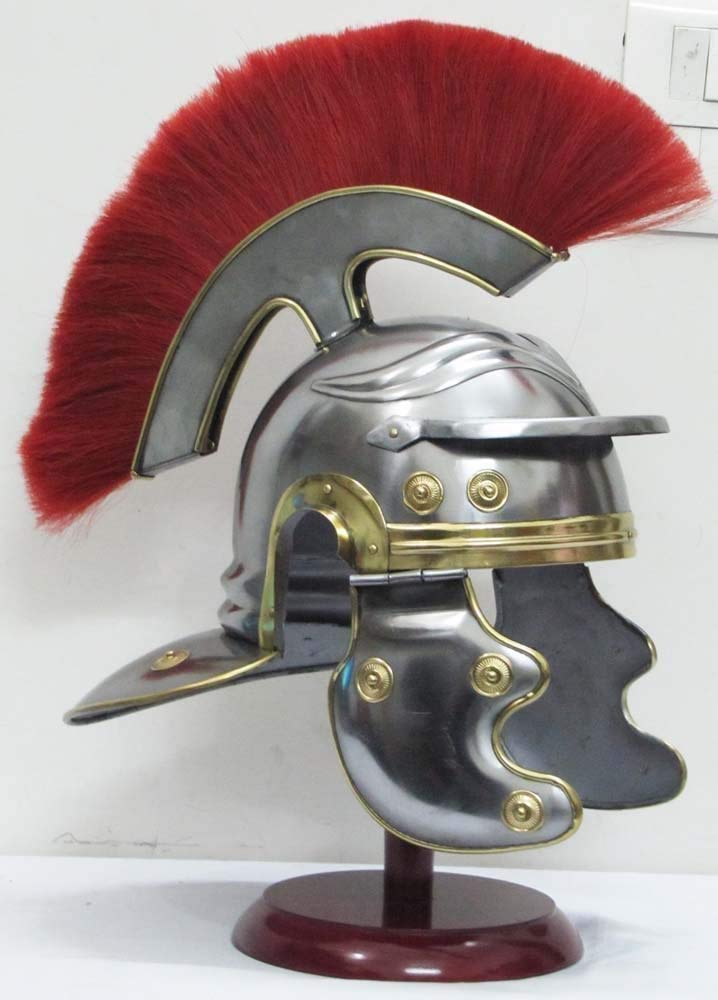 Authentic Roman Centurion Helmet - Medieval & Halloween Costume Accessory for Cosplay, Historical Reenactment, and Themed Parties