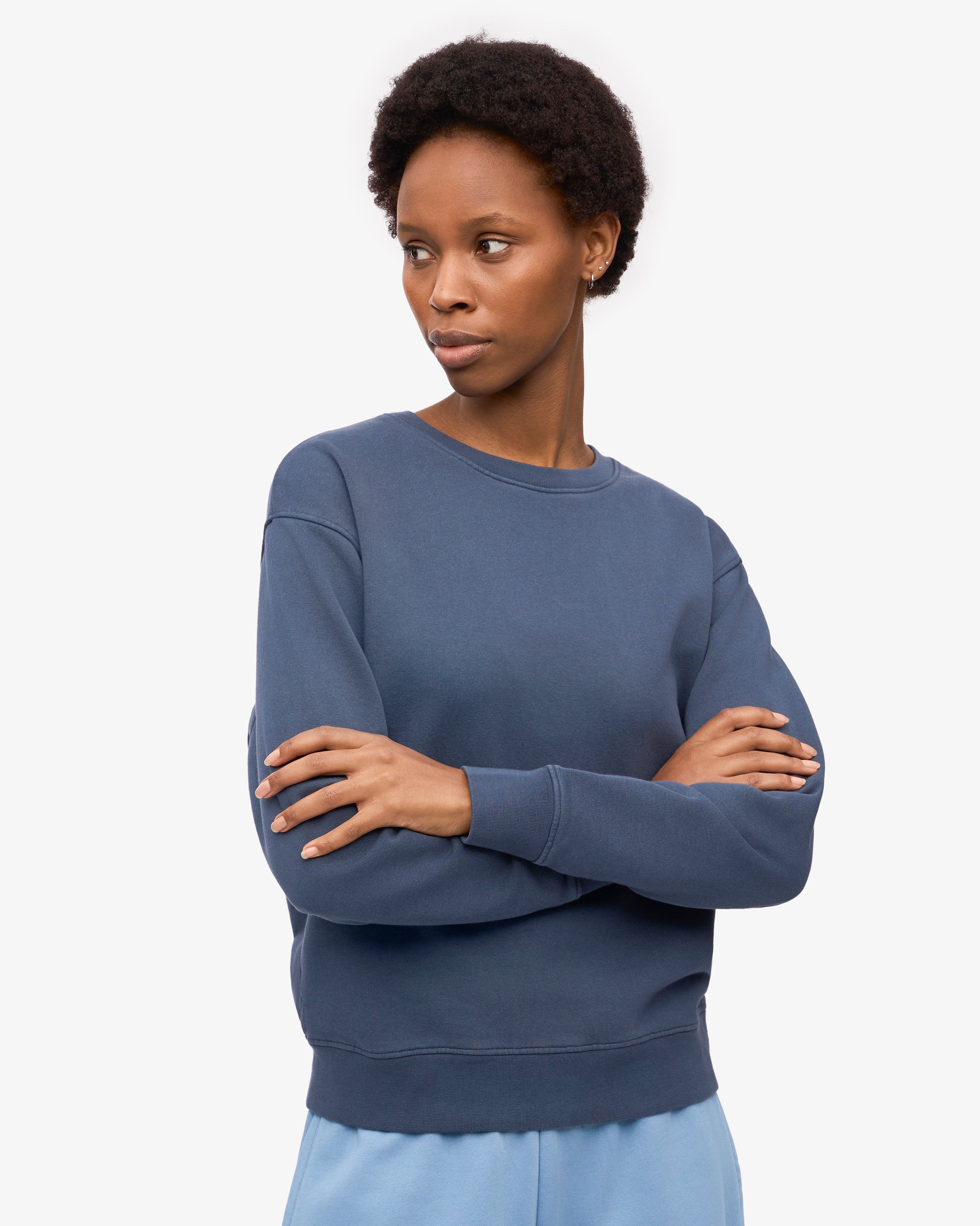 Organic Cotton Women's Classic Crew Neck T-Shirt in Petrol Blue - Comfortable Casual Wear for Everyday Outfits & Layering