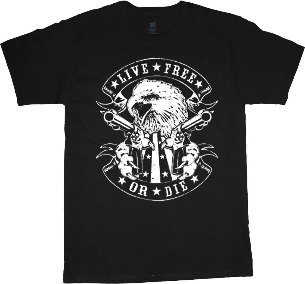 Big and Tall Live Free or Die Graphic T-Shirt for Men - Comfortable Casual Tee for Everyday Wear, Patriotic Outfits & American Pride Events