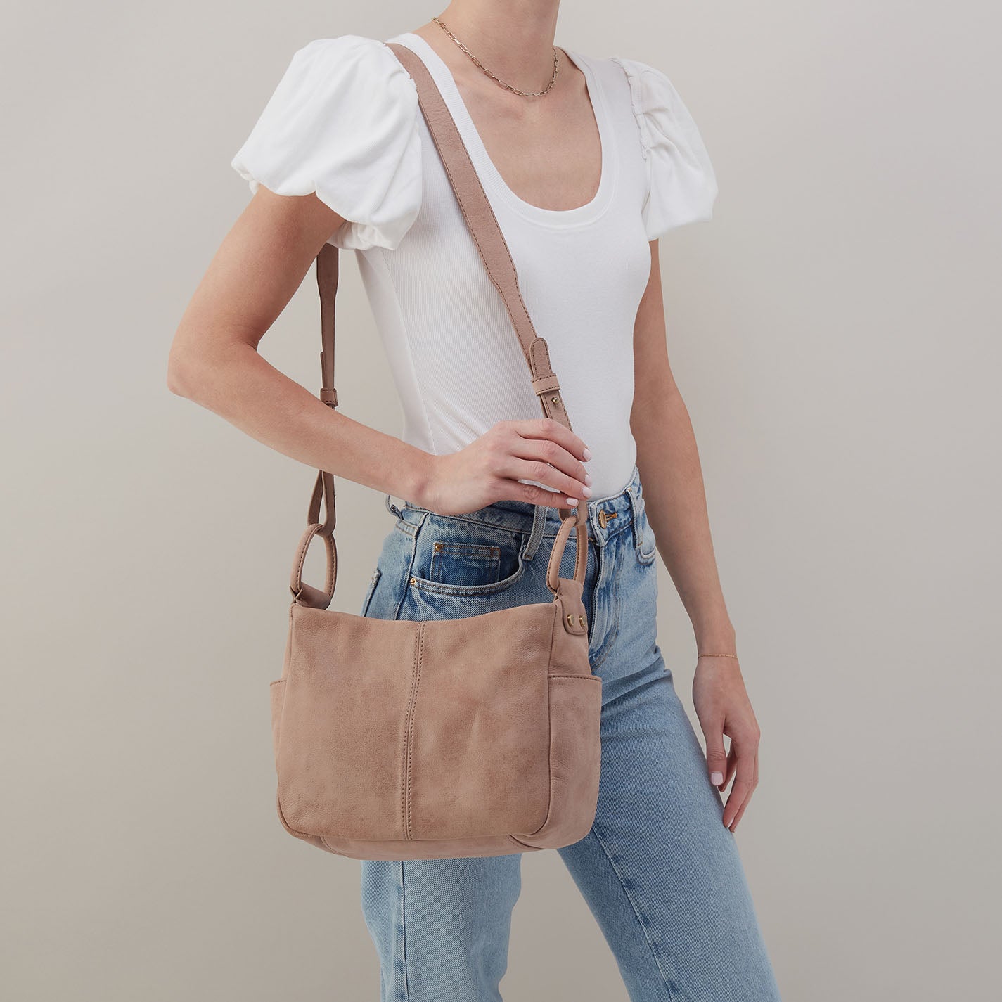 Sheila Crossbody Bag in Buffed Leather - Hazel Brown | Stylish & Durable Leather Purse for Women | Perfect for Work, Travel & Everyday Use