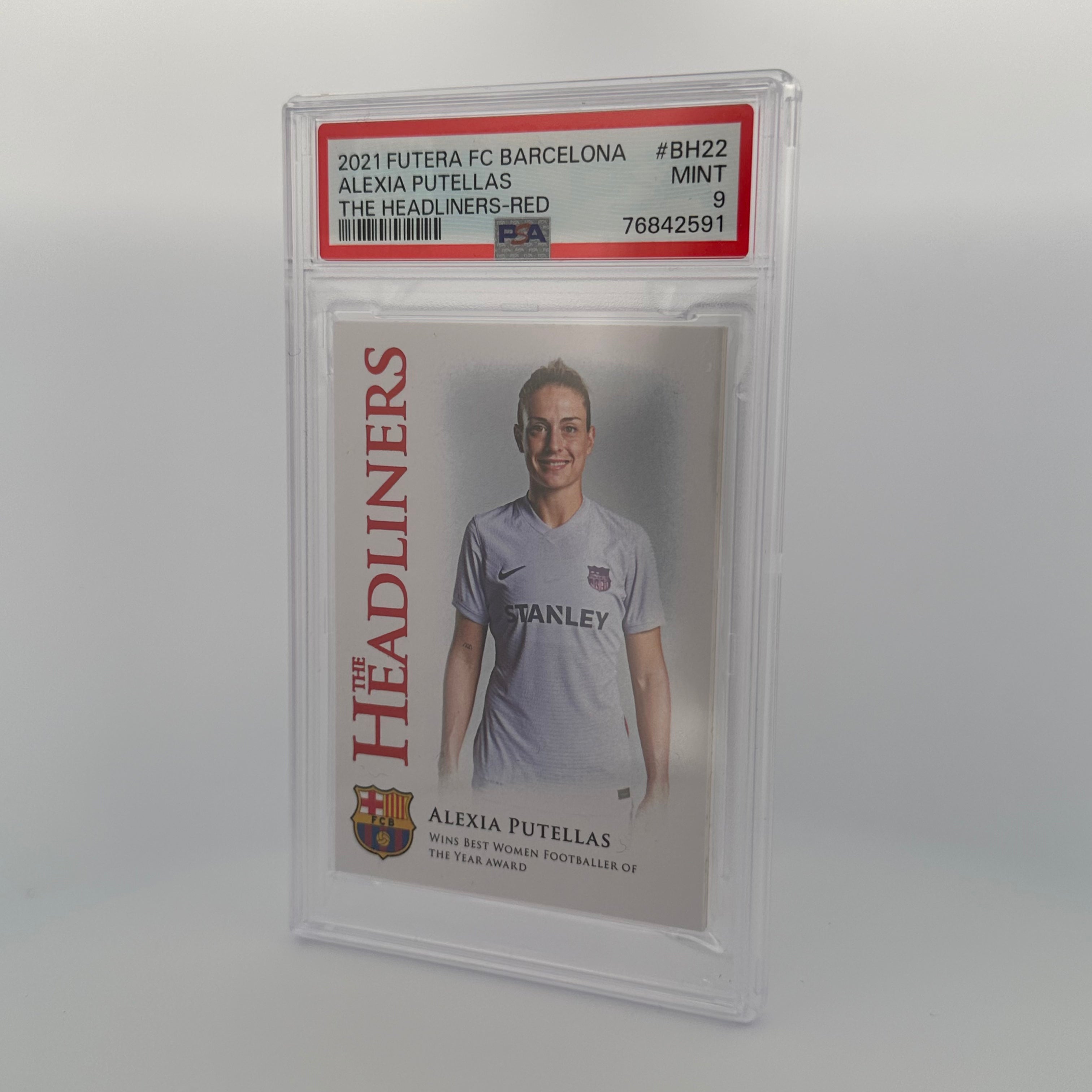PSA 9 Graded 001/010 Alexia Putellas #BH22 2021 The Headliners Red Soccer Trading Card - Perfect for Collectors, Investors & FC Barcelona Fans