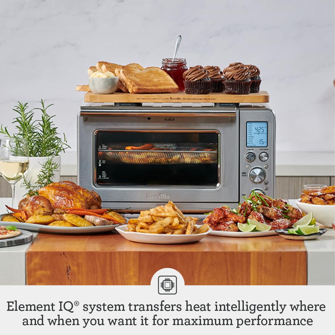 Breville Smart Oven Air Fryer BOV860BTR - Countertop Convection Oven with Air Fryer Function, Black Truffle | Perfect for Baking, Roasting, and Air Frying at Home