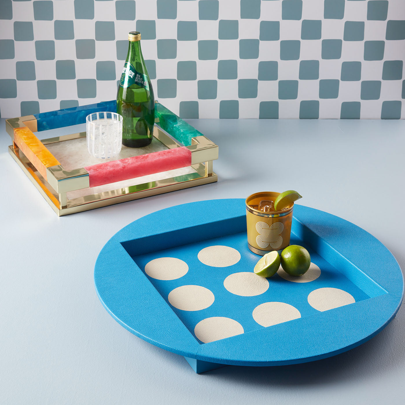 Como Square Tray - Elegant Decorative Serving Tray for Home, Kitchen, and Party Use | Perfect for Entertaining, Display, and Organization