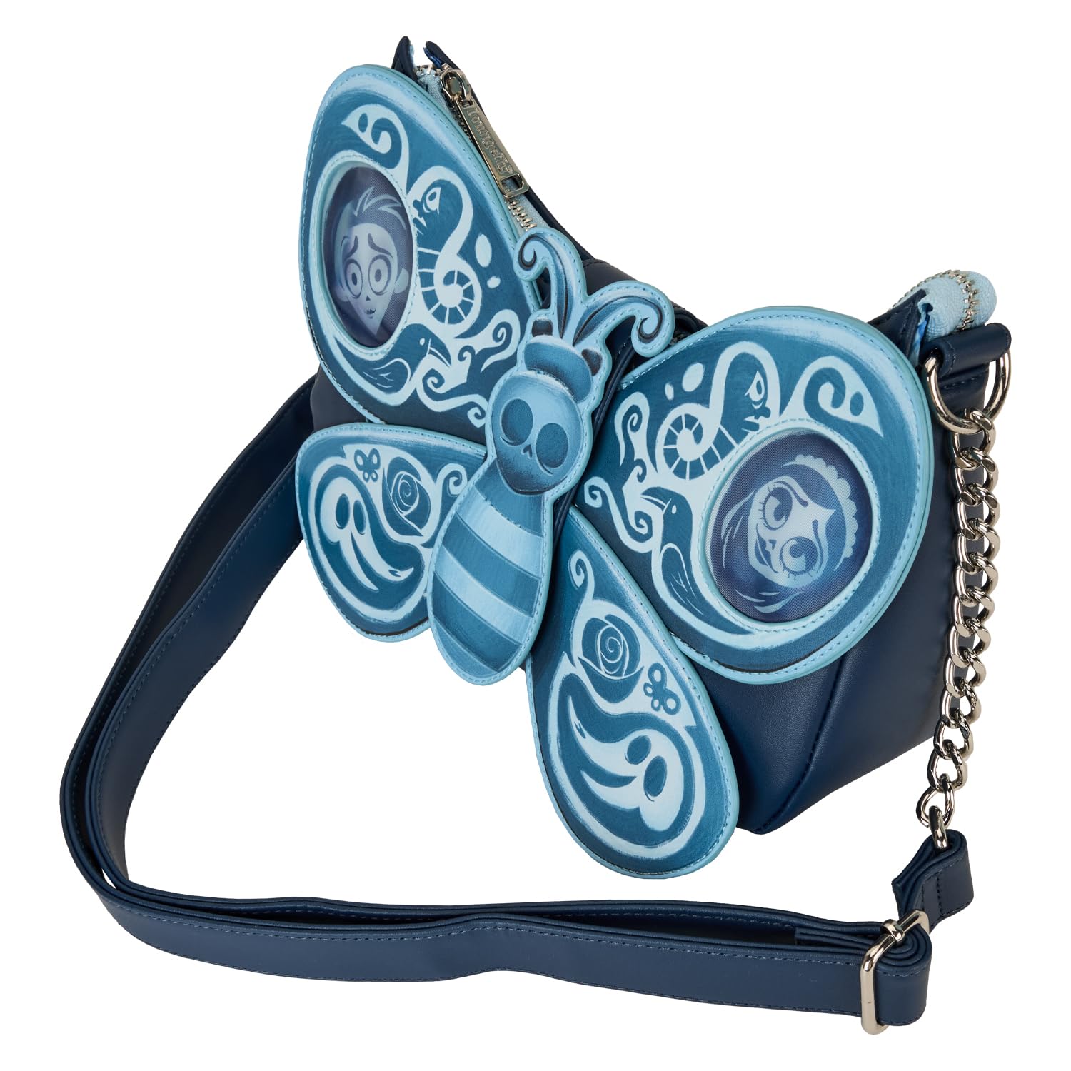 Corpse Bride Butterfly Lenticular Crossbody Bag - Tim Burton Inspired Gothic Handbag for Women, Perfect for Halloween, Cosplay, and Themed Parties