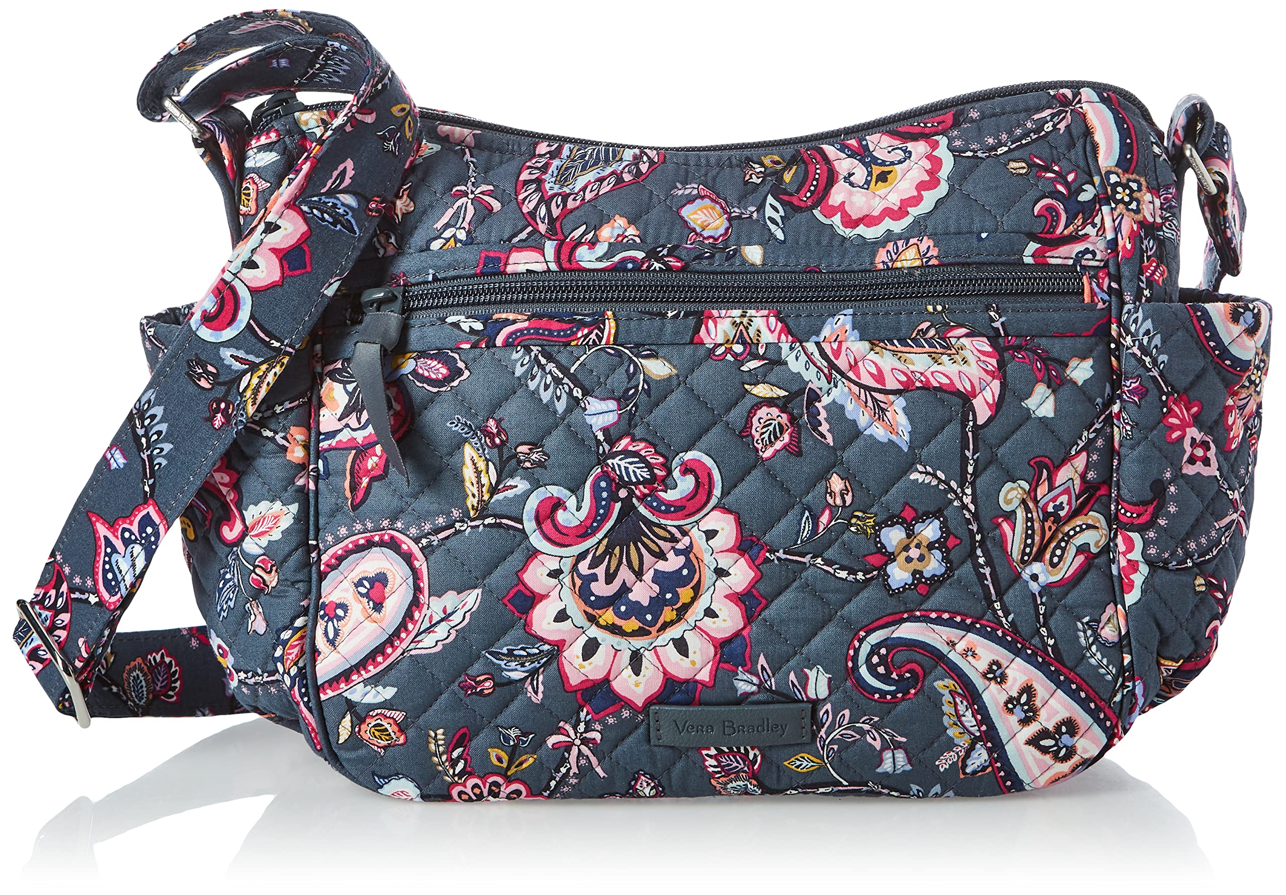 Vera Bradley Cotton On The Go Crossbody Purse - Lightweight & Stylish Shoulder Bag for Women - Perfect for Travel, Shopping & Everyday Use