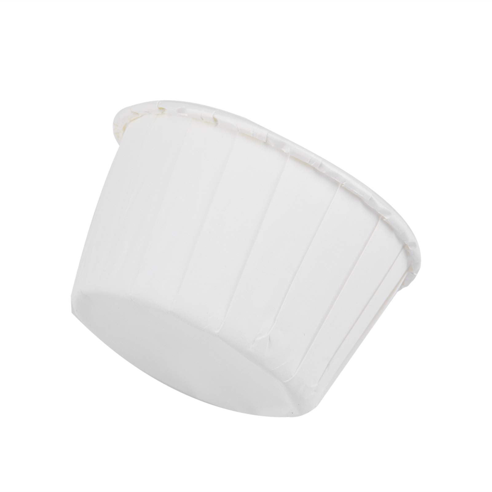 Hyuduo 100PCS Round White Paper Baking Cups for Muffins & Cupcakes - Mini Baking Liners for Home Baking, Parties, Weddings & Festivals - Perfect for Snacks, Desserts & Holiday Treats