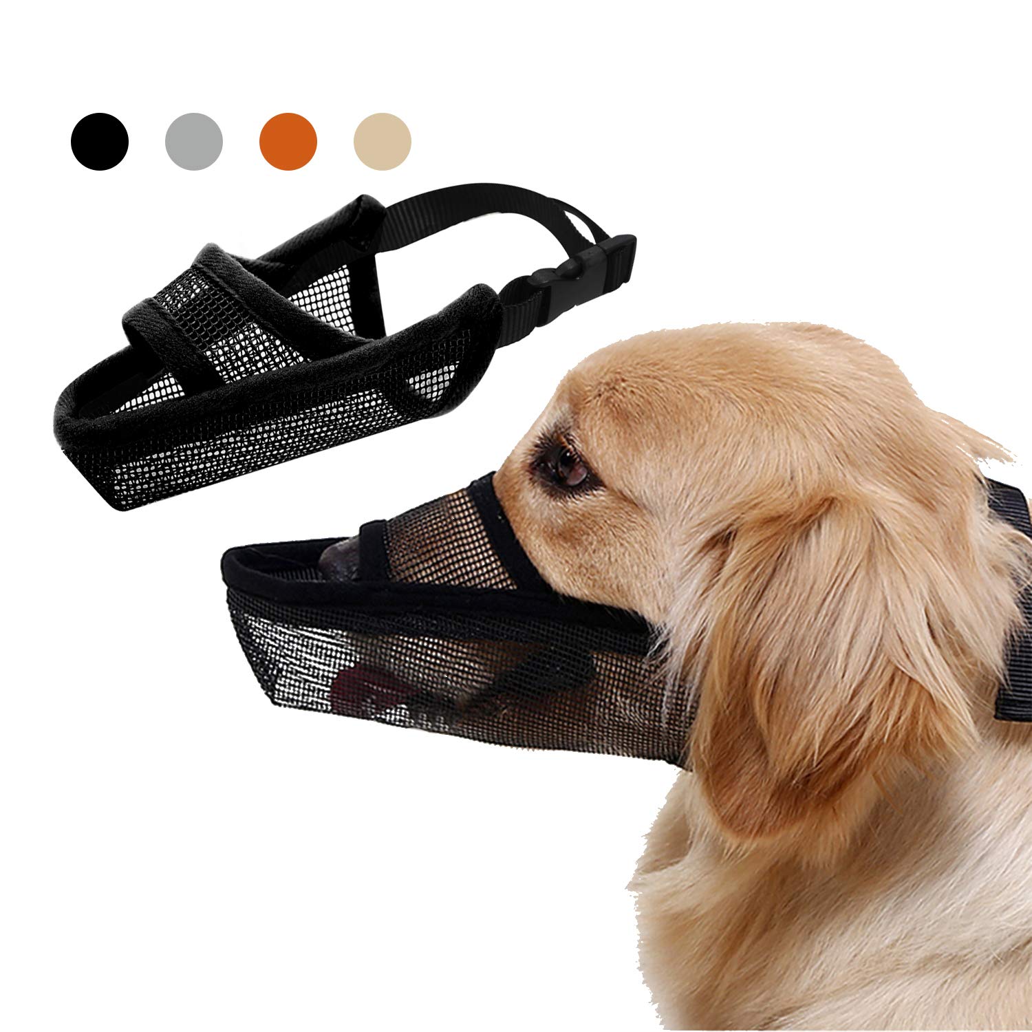 **TANDD Soft Nylon Adjustable Dog Muzzle – Breathable Mesh Anti-Biting, Anti-Barking, Anti-Licking Muzzle for Small, Medium & Large Dogs – Perfect for Training, Grooming & Vet Visits**