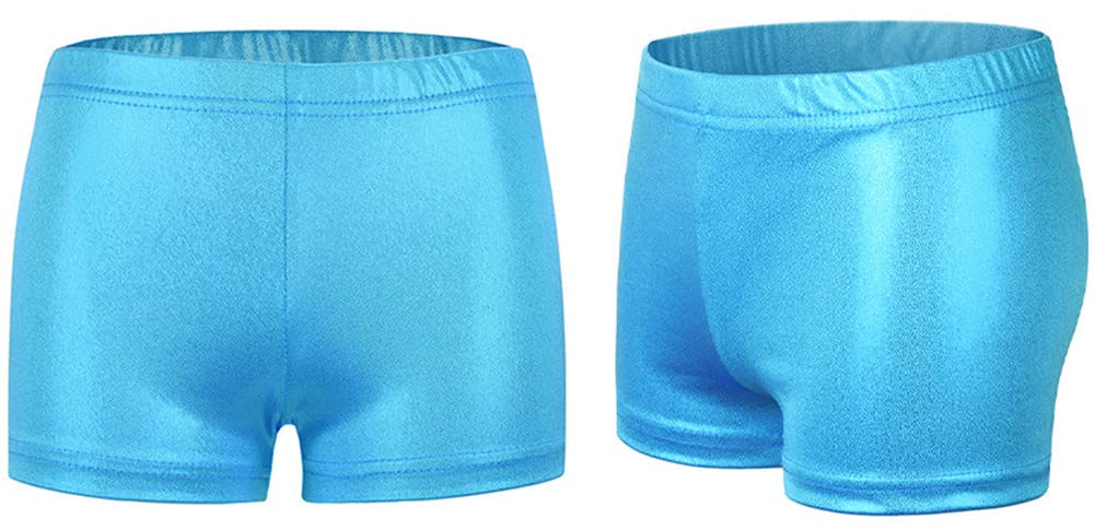 Girls Gymnastic Shorts - Ballet Dance & Tumbling Athletic Shorts for Kids - Stretchy Leotard Shorts for Gymnastics, Ballet Practice & Dance Classes