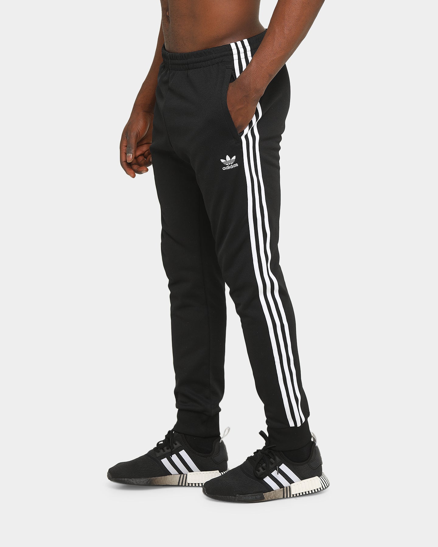 Adidas SST Track Pants for Men - Black & White Athletic Joggers for Running, Gym & Casual Wear