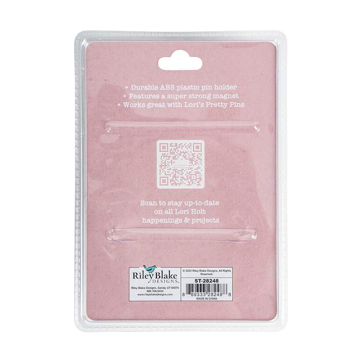 Lori Holt Pink Flower Power Magnetic Dish for Pins - Perfect for Sewing, Quilting, and Craft Organization | Decorative Magnetic Holder for Needles, Pins, and Small Metal Items