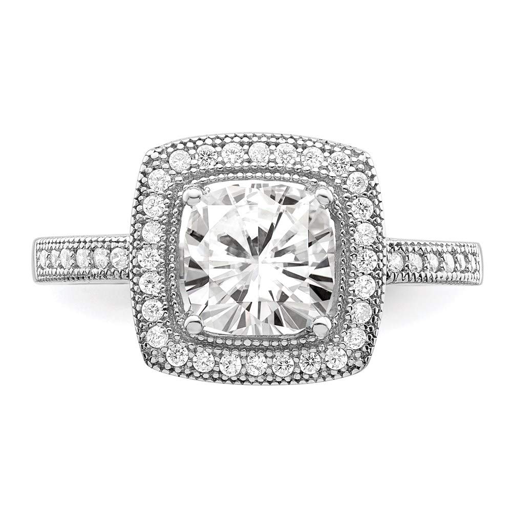 925 Sterling Silver Cubic Zirconia Ring for Women - Elegant Embers Design Fine Jewelry, Perfect Gift for Her (Birthday, Anniversary, Valentine's Day)