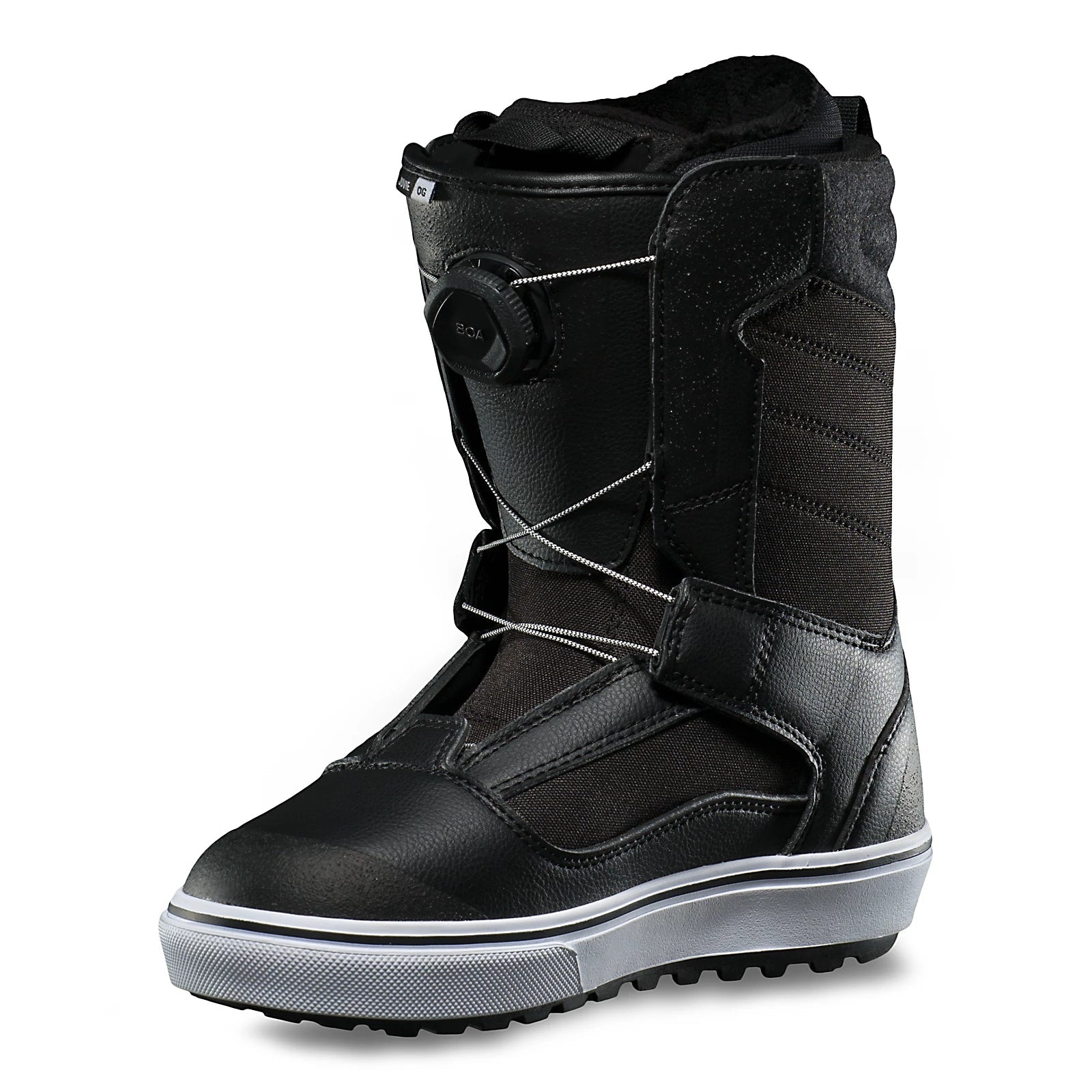 VANS Youth Juvie OG Snowboard Boots for Kids - Black/White (2025) - Warm Winter Snowboarding Shoes for Boys & Girls | Perfect for Ski Resorts & Mountain Adventures
