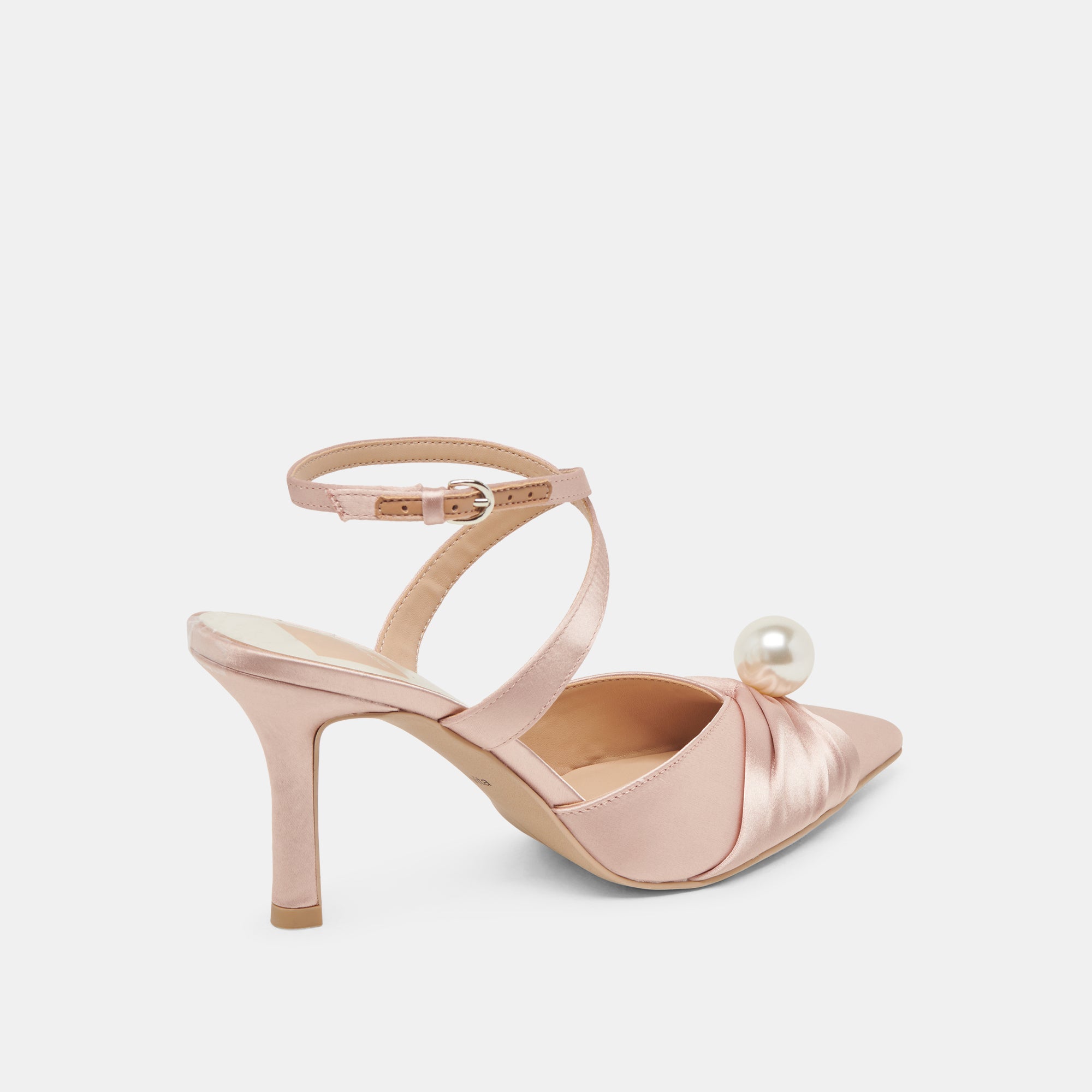 KAYSEY Women's Light Blush Satin High Heels - Elegant Dress Shoes for Parties, Weddings & Formal Events