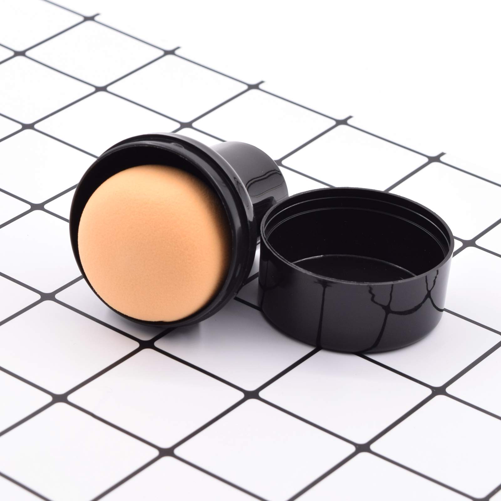 Dolovemk Mushroom Head Makeup Puff Brush with Handle - Powder Sponge Blender for Flawless Finish