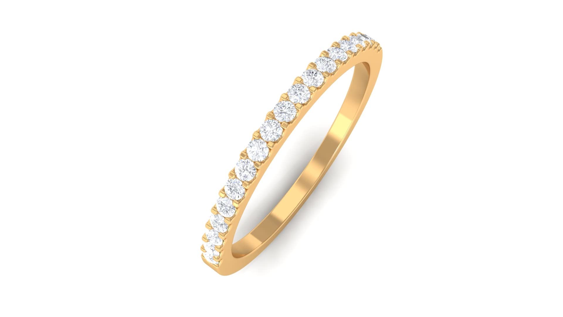 1/2 CT Diamond Half Eternity Ring for Women - 14K Solid Gold Wedding Band, Anniversary Gift, Engagement Ring - Perfect for Bridal Jewelry, Valentine's Day & Special Occasions