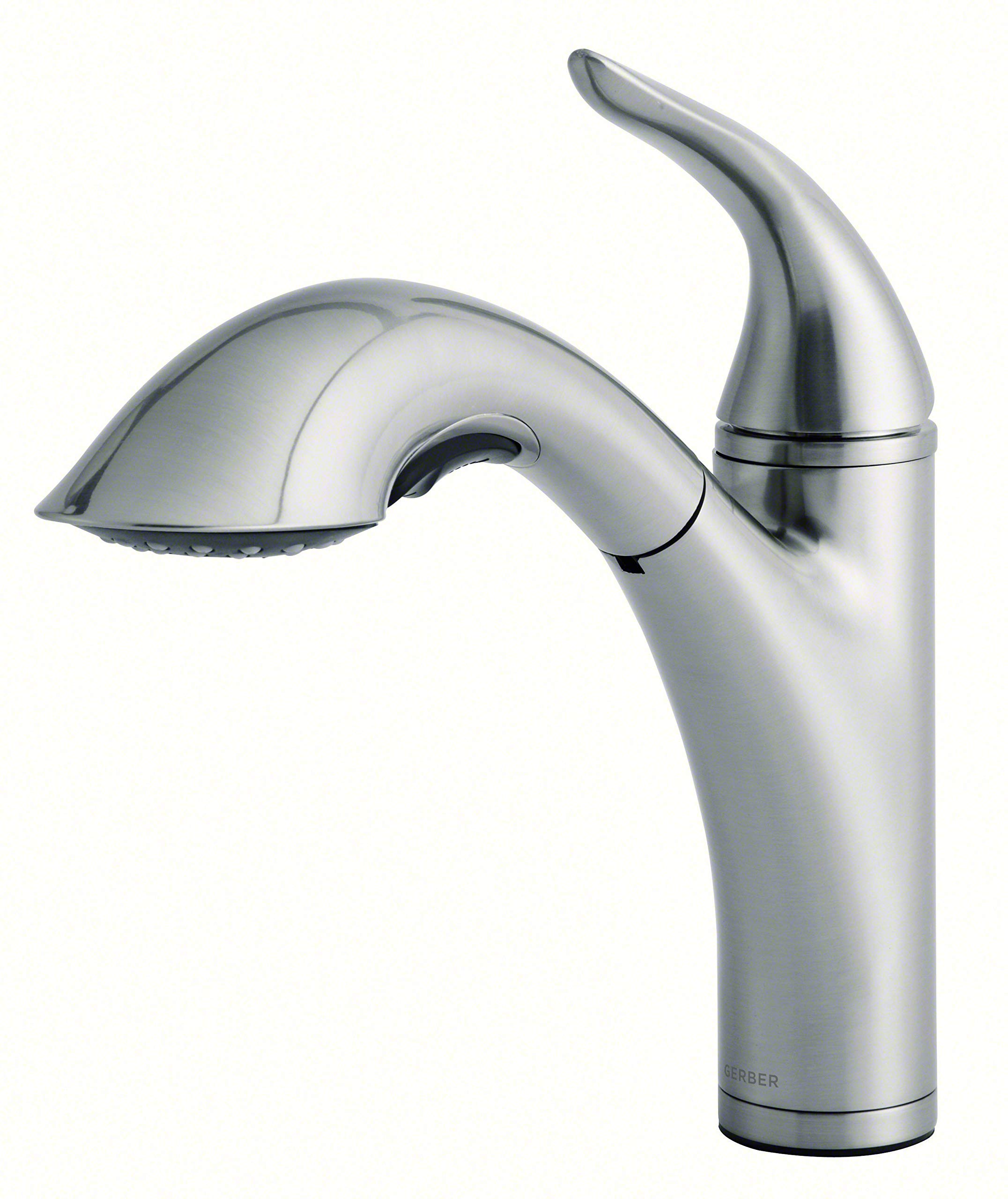 Gerber Plumbing Antioch Pull-Out Kitchen Faucet - Stainless Steel Single Handle Sink Faucet with High Arc Spout for Modern Kitchens | Perfect for Washing Dishes, Filling Pots & Cleaning Countertops