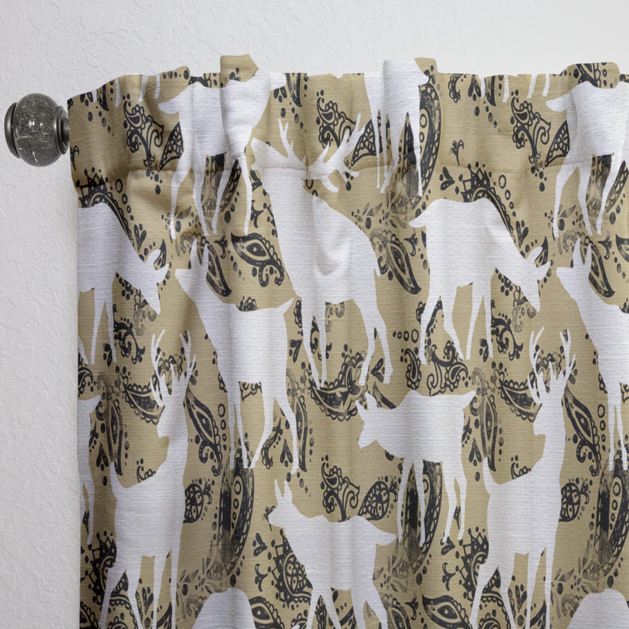 Wild Animal Print Thermal Insulated Curtains - Single Panel 52x90 Inches - Blackout Drapes for Bedroom & Living Room - Jungle Theme Home Decor for Safari or Kids Room