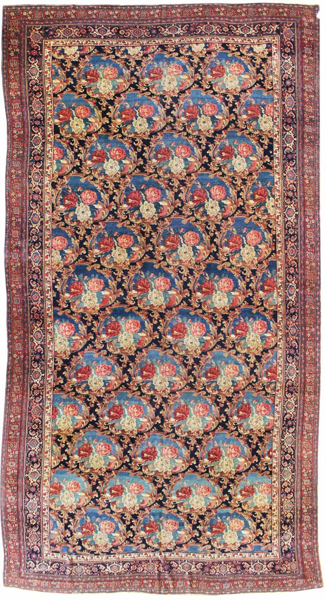 Antique Gol Farang Bijar Handwoven Traditional Persian Rug - JF3246 - Perfect for Living Room, Bedroom & Home Decor