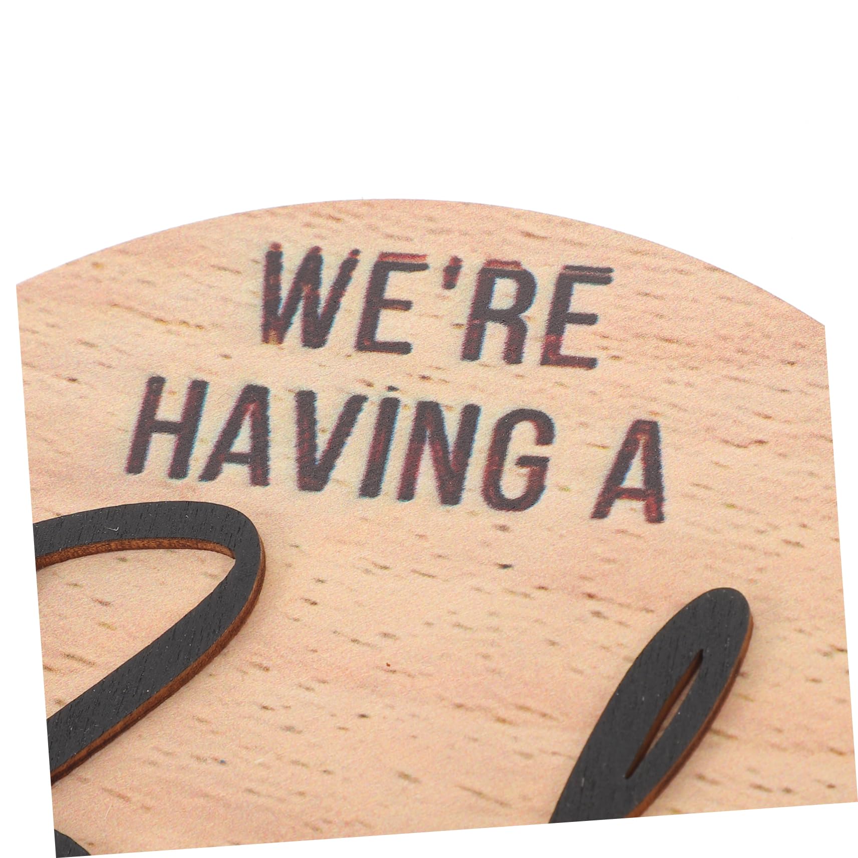 Wooden Baby Birth Announcement Sign - Circle Pregnancy & Newborn Keepsake Decor for Nursery, Baby Shower, and Gender Reveal Parties