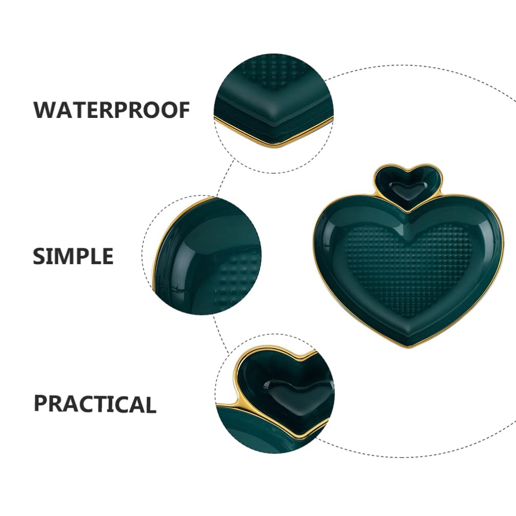 Heart-Shaped Dumpling Plate - Ceramic Salad & Snack Dish, Simple Dessert Plate for Restaurants & Home Tableware | Perfect for Valentine's Day, Romantic Dinners & Party Serving