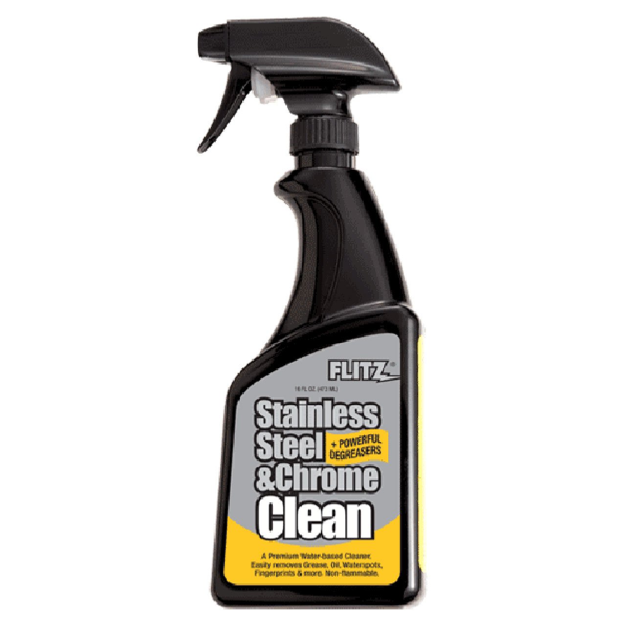 Flitz SP 01506 Premium Stainless Steel & Chrome Cleaner with Degreaser - 16 oz Bottle for Shining Sinks, Appliances, Fixtures & Automotive Parts - Safe for Cookware & Jewelry Cleaning