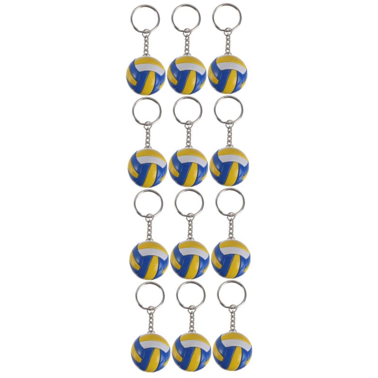 KITANDOVE 12 Pack Volleyball Keychains - Cute Volleyball Charms for Teens, Volleyball Team Gifts, Basketball Net Accessories - Perfect for Sports Lovers, Team Spirit, Locker Decor & Player Appreciation